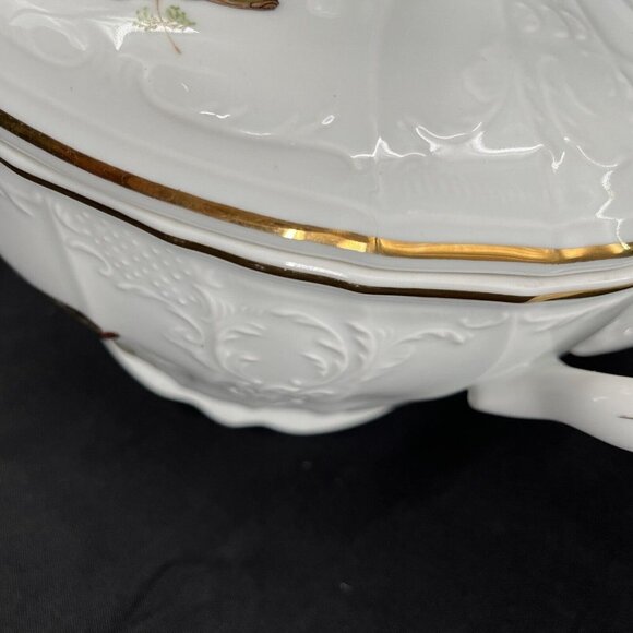 Bernadotte Covered Soup Tureen Wildlife Czech Republic Trout NO LADLE - Picture 12 of 16